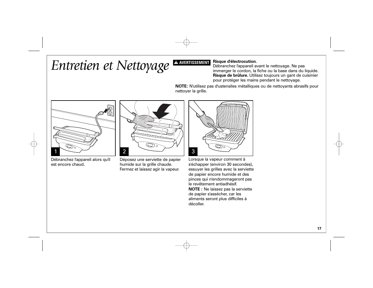 Entretien et nettoyage | Hamilton Beach 840172701 User Manual | Page 17 / 32