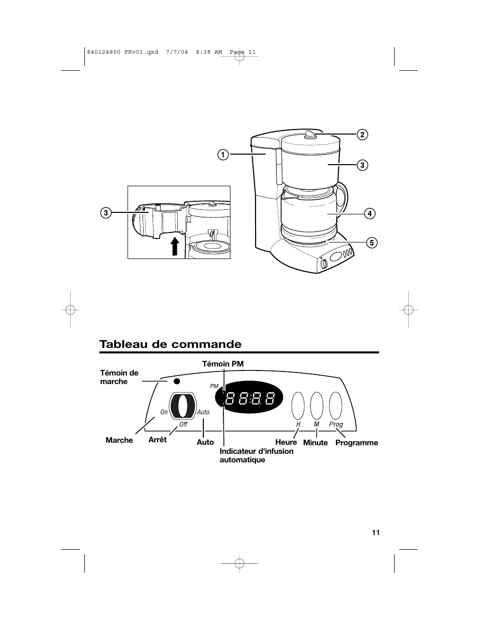 Pièces et caractéristiques, Mode d'emploi de la cafetière | Hamilton Beach 46924 User Manual | Page 11 / 28