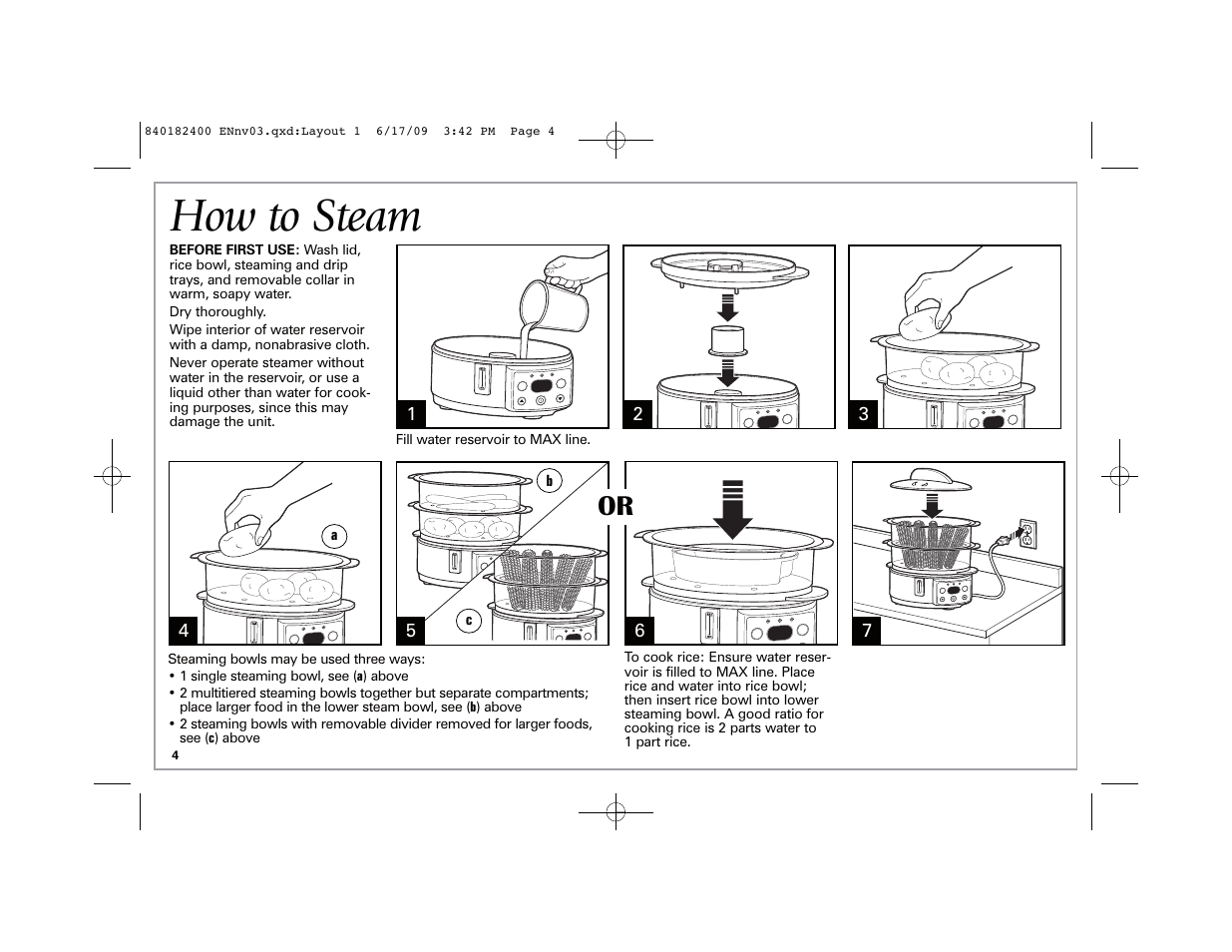 How to steam | Hamilton Beach 37537 User Manual | Page 4 / 32