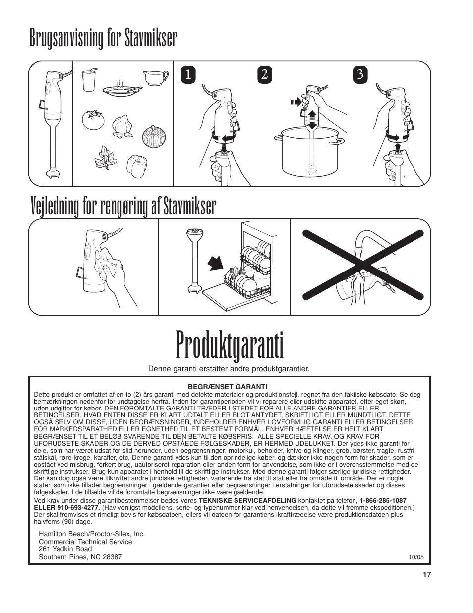 Produktgaranti | Hamilton Beach 1GHMI 200 User Manual | Page 17 / 36