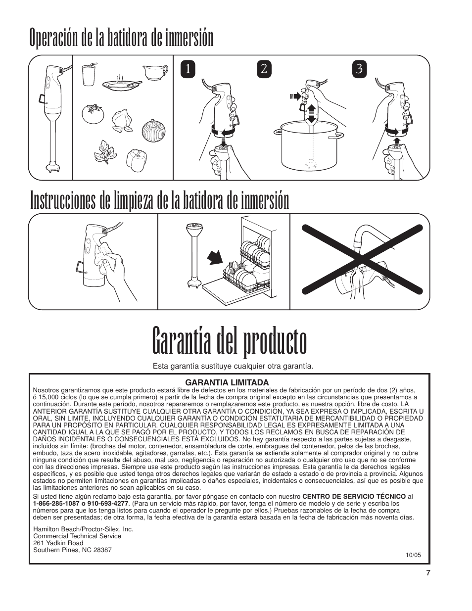 Garantía del producto | Hamilton Beach 1GHMI 200 User Manual | Page 7 / 36