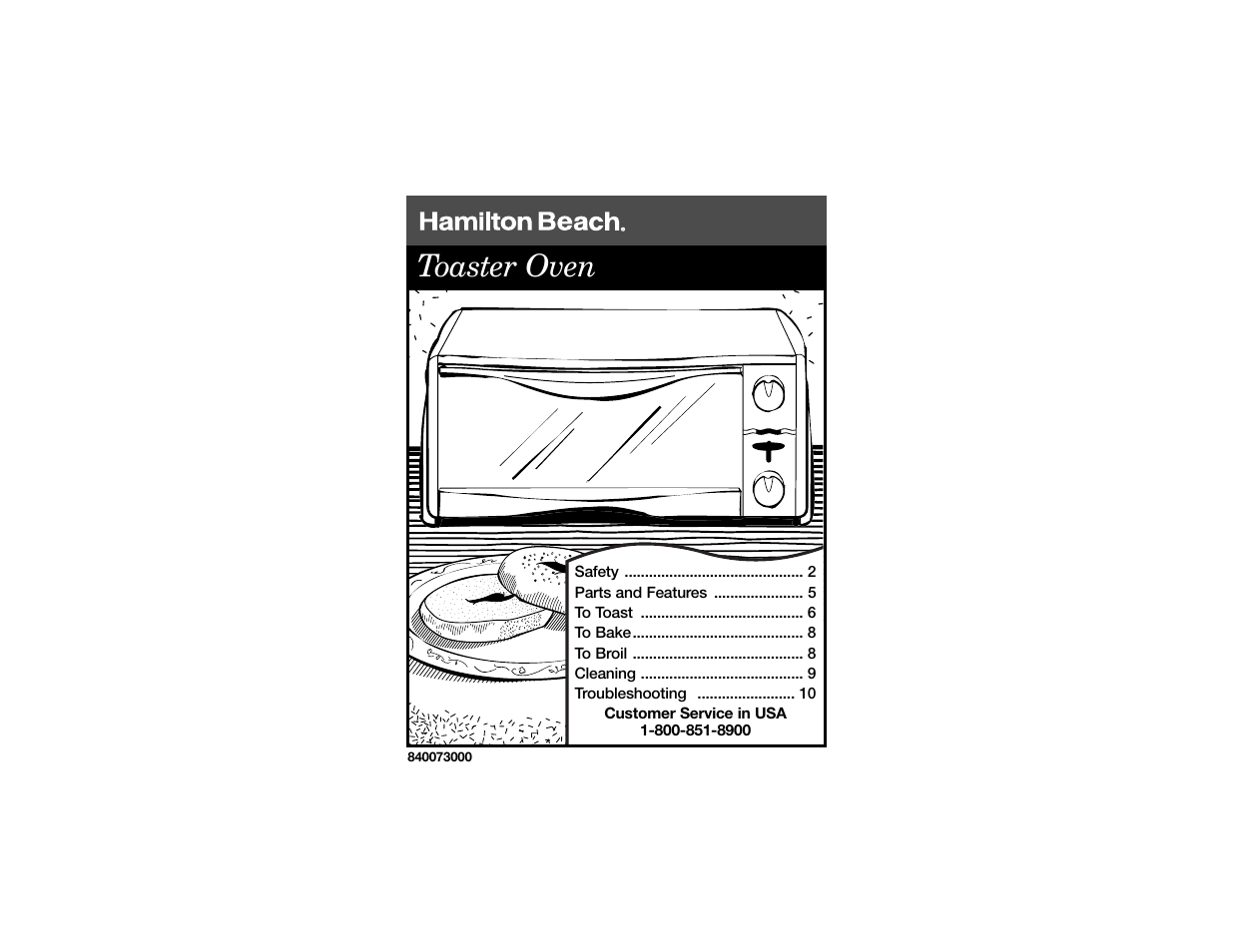 Hamilton Beach 840073000 User Manual | 7 pages