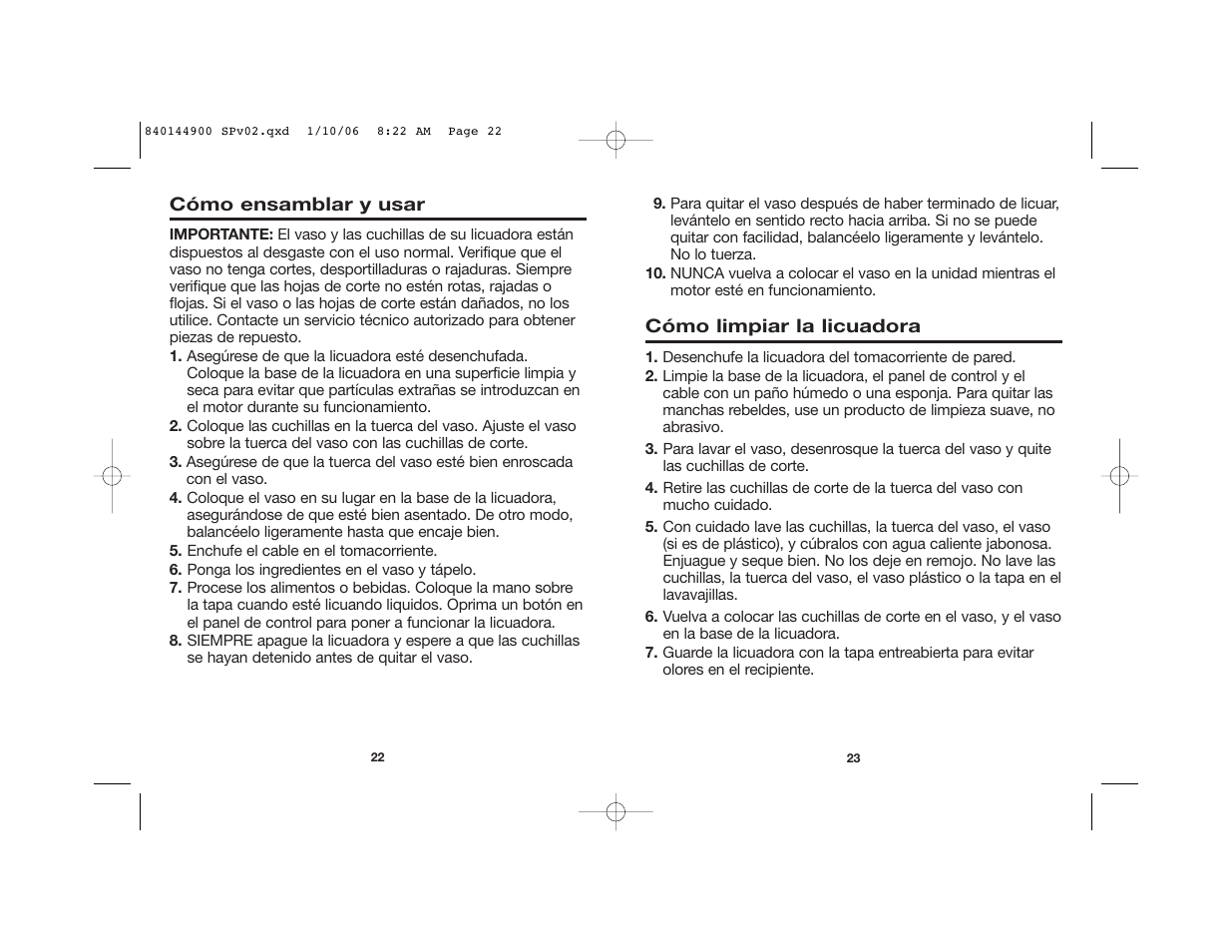 Hamilton Beach 52230C User Manual | Page 12 / 15