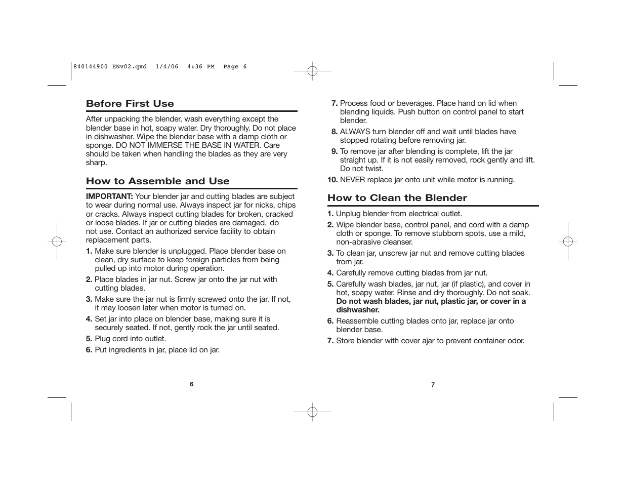 Hamilton Beach 52230C User Manual | Page 4 / 15