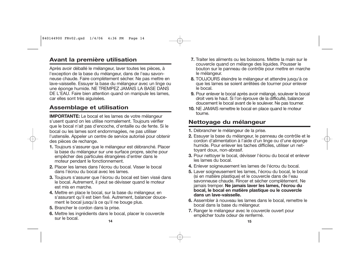 Hamilton Beach 52230C User Manual | Page 8 / 15