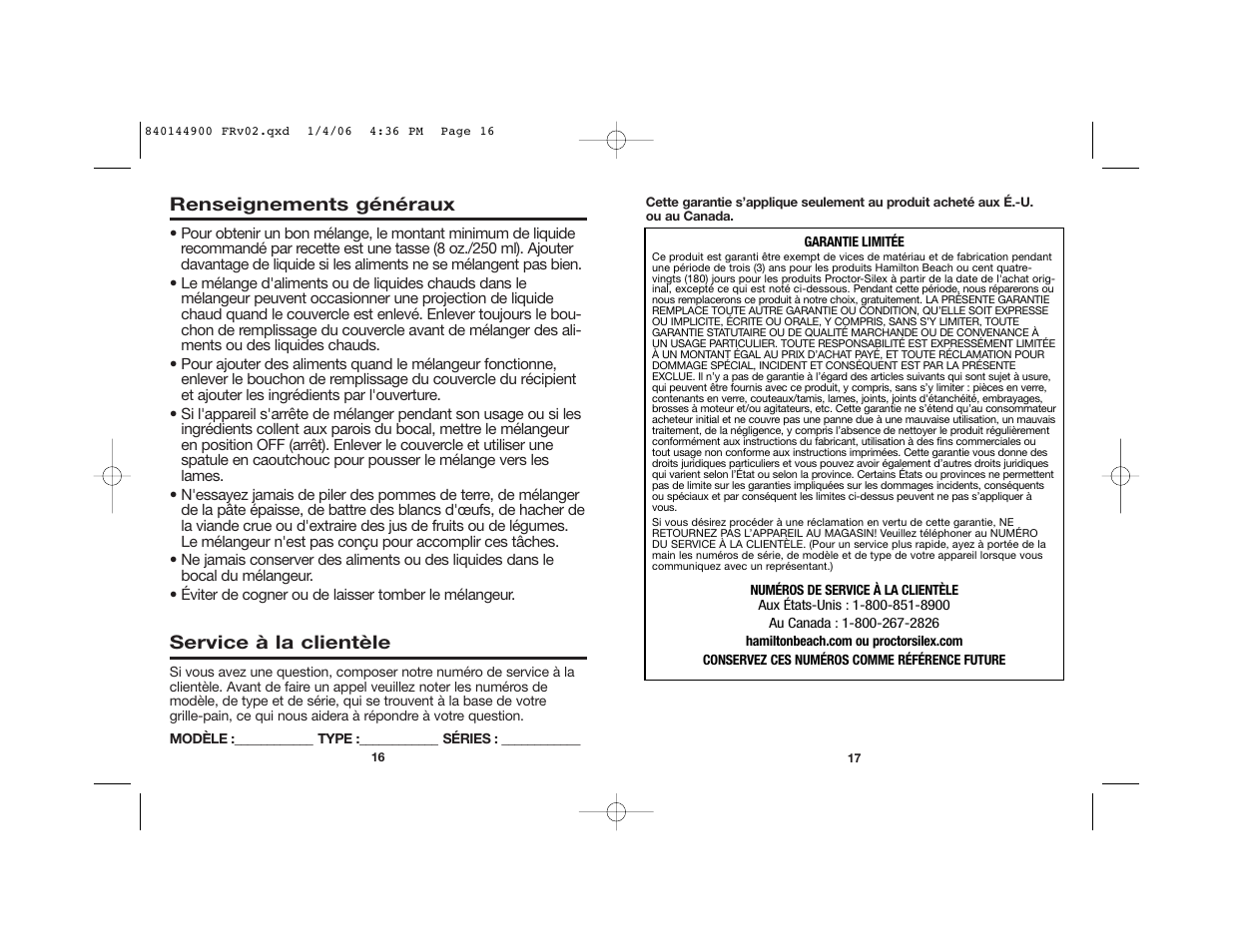 Hamilton Beach 52230C User Manual | Page 9 / 15
