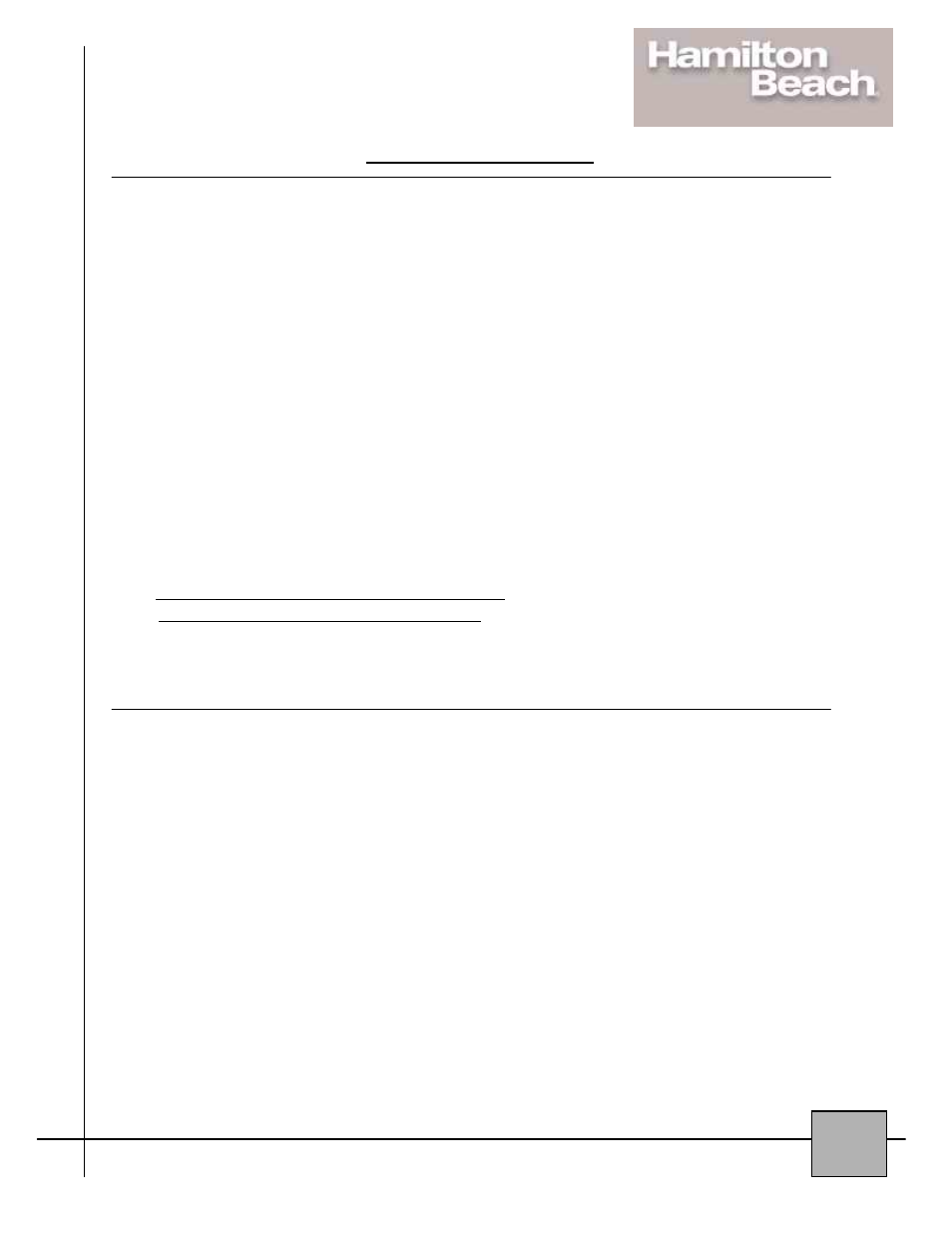 Hamilton Beach 87106 User Manual | Page 19 / 19