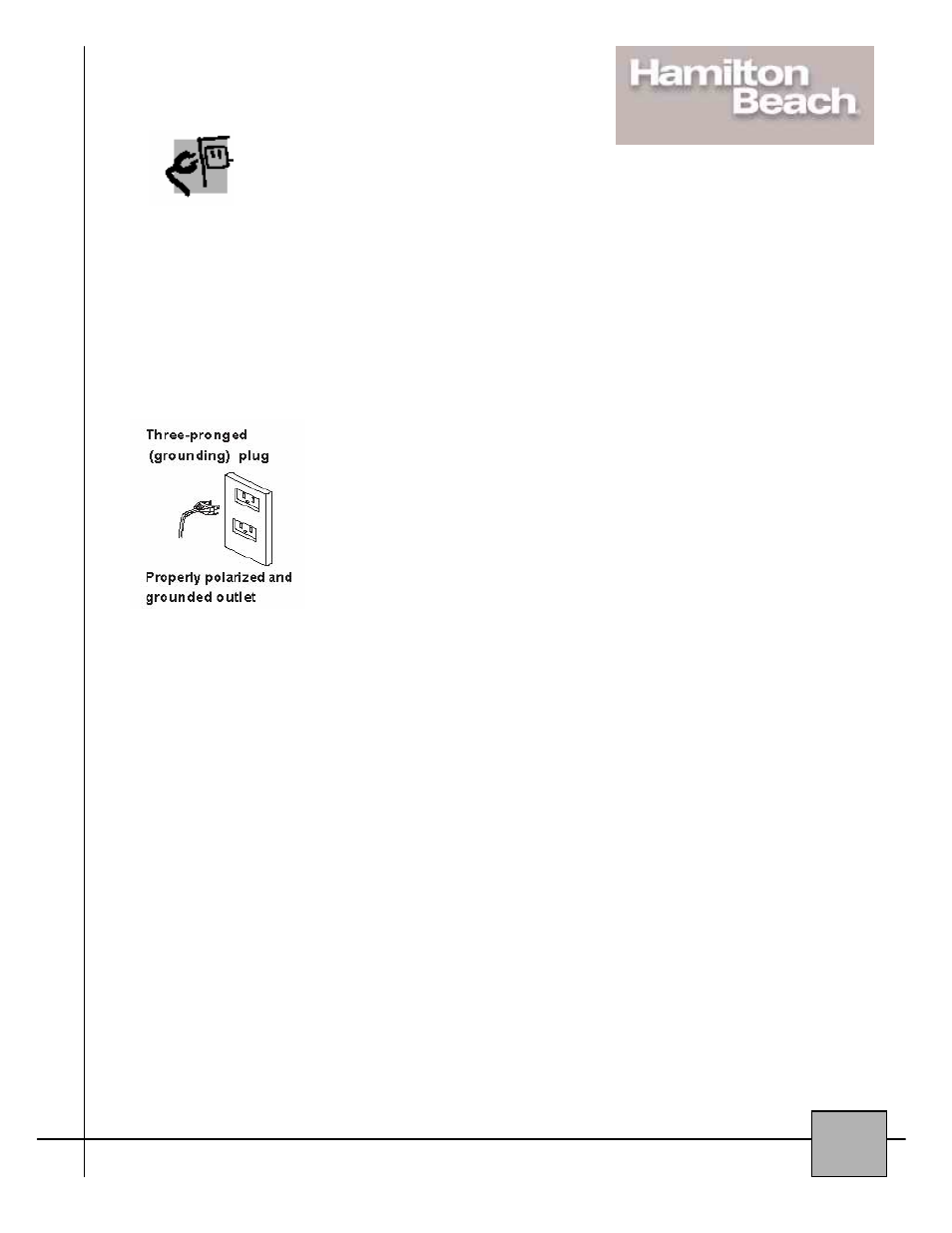 4important grounding instructions | Hamilton Beach 87106 User Manual | Page 4 / 19