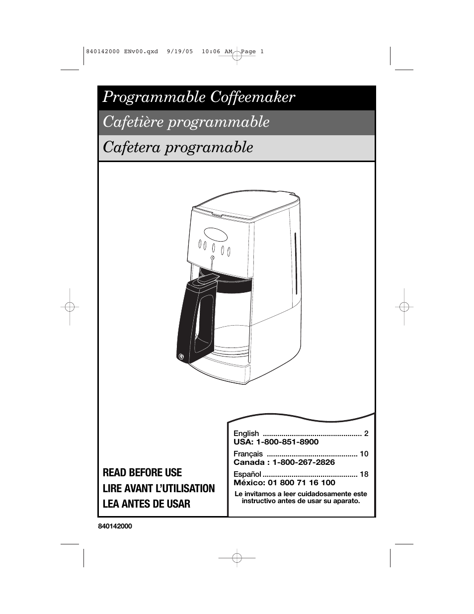 Hamilton Beach 840142000 User Manual | 28 pages