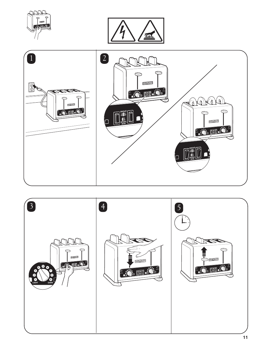 C a nc e l, C anc e l | Hamilton Beach HTS450 User Manual | Page 11 / 20