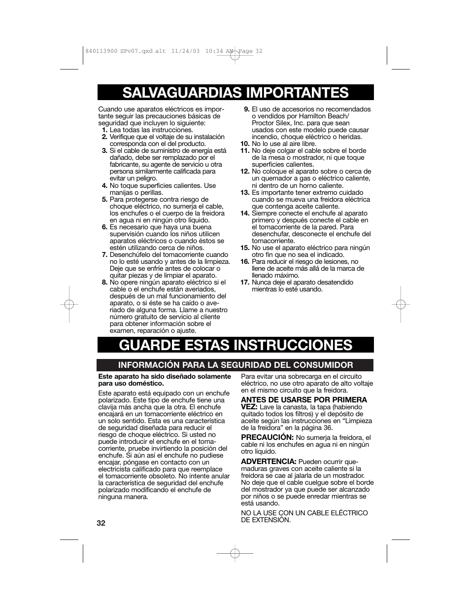 Hamilton Beach 35015 User Manual | Page 32 / 44