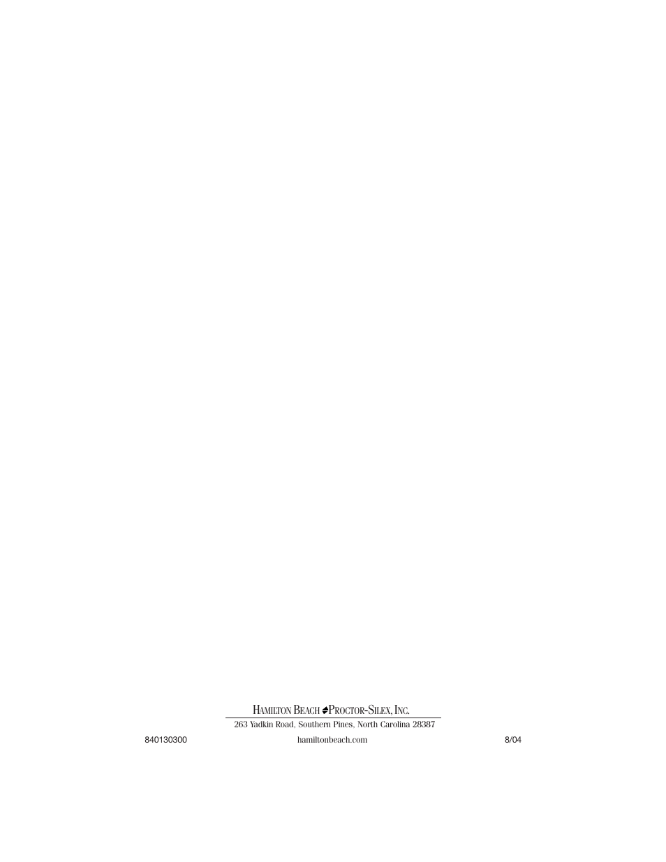 Hamilton Beach All-Metal Toaster User Manual | Page 16 / 16
