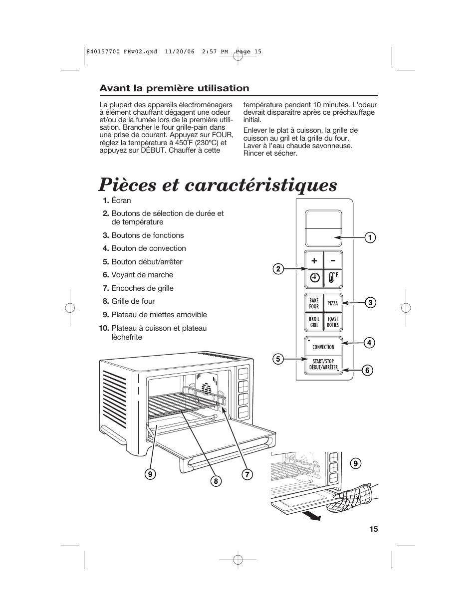 Pièces et caractéristiques | Hamilton Beach 31150C User Manual | Page 15 / 36