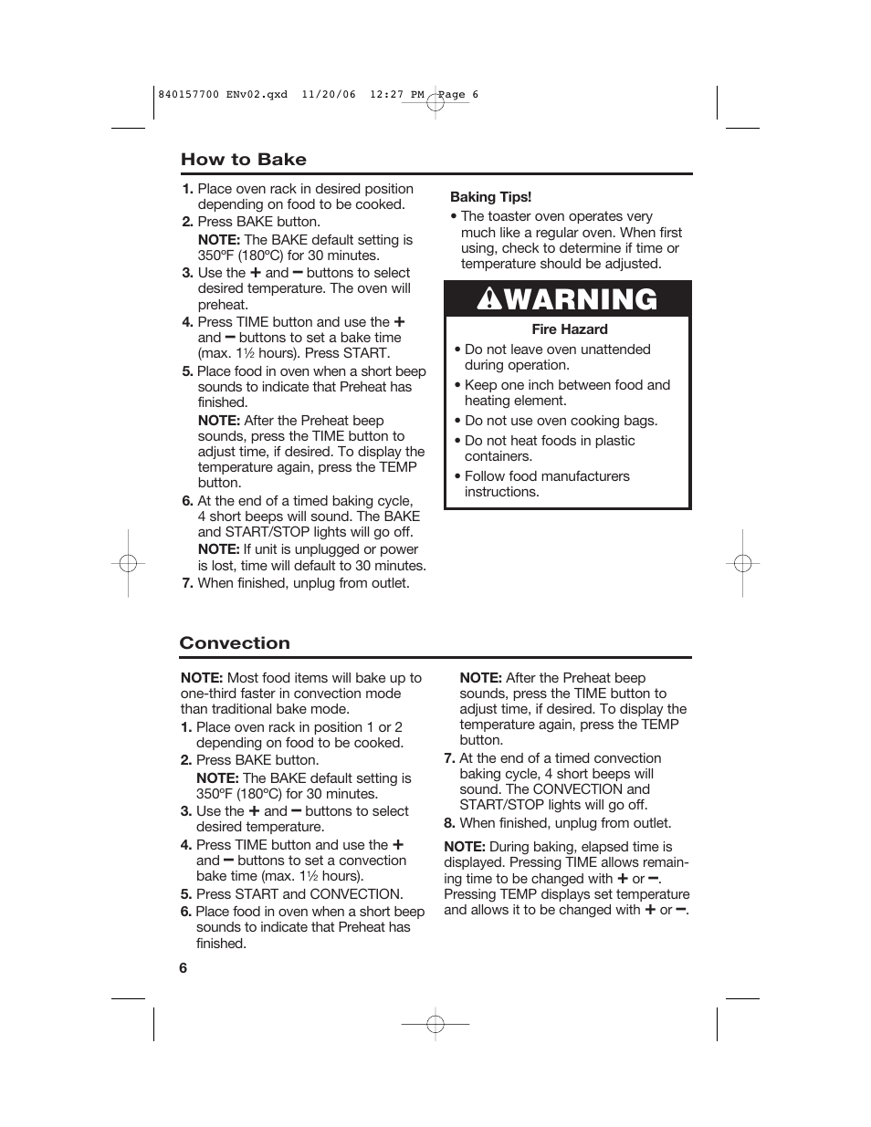 Wwarning | Hamilton Beach 31150C User Manual | Page 6 / 36