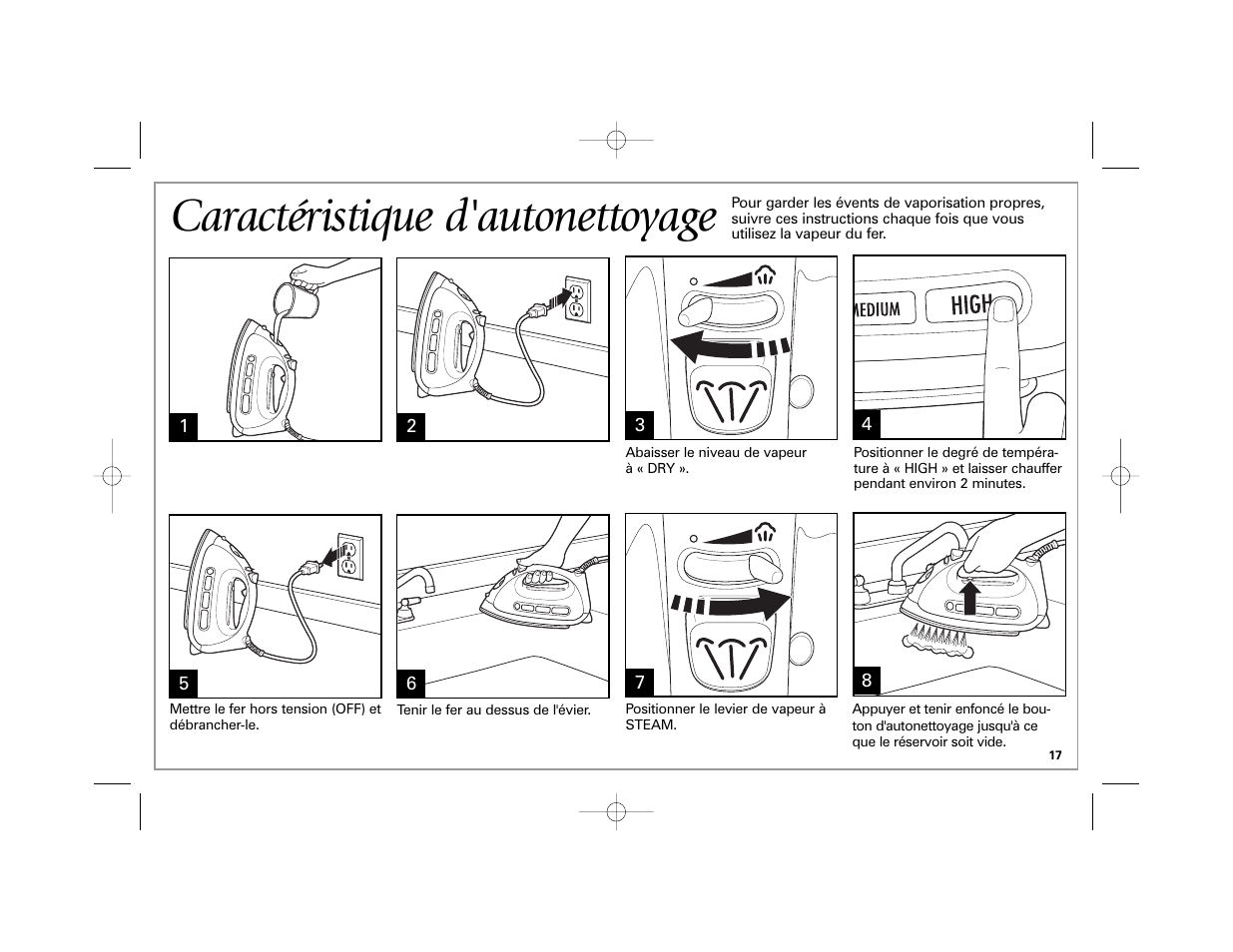 Caractéristique d'autonettoyage | Hamilton Beach Easy Touch Iron User Manual | Page 17 / 32