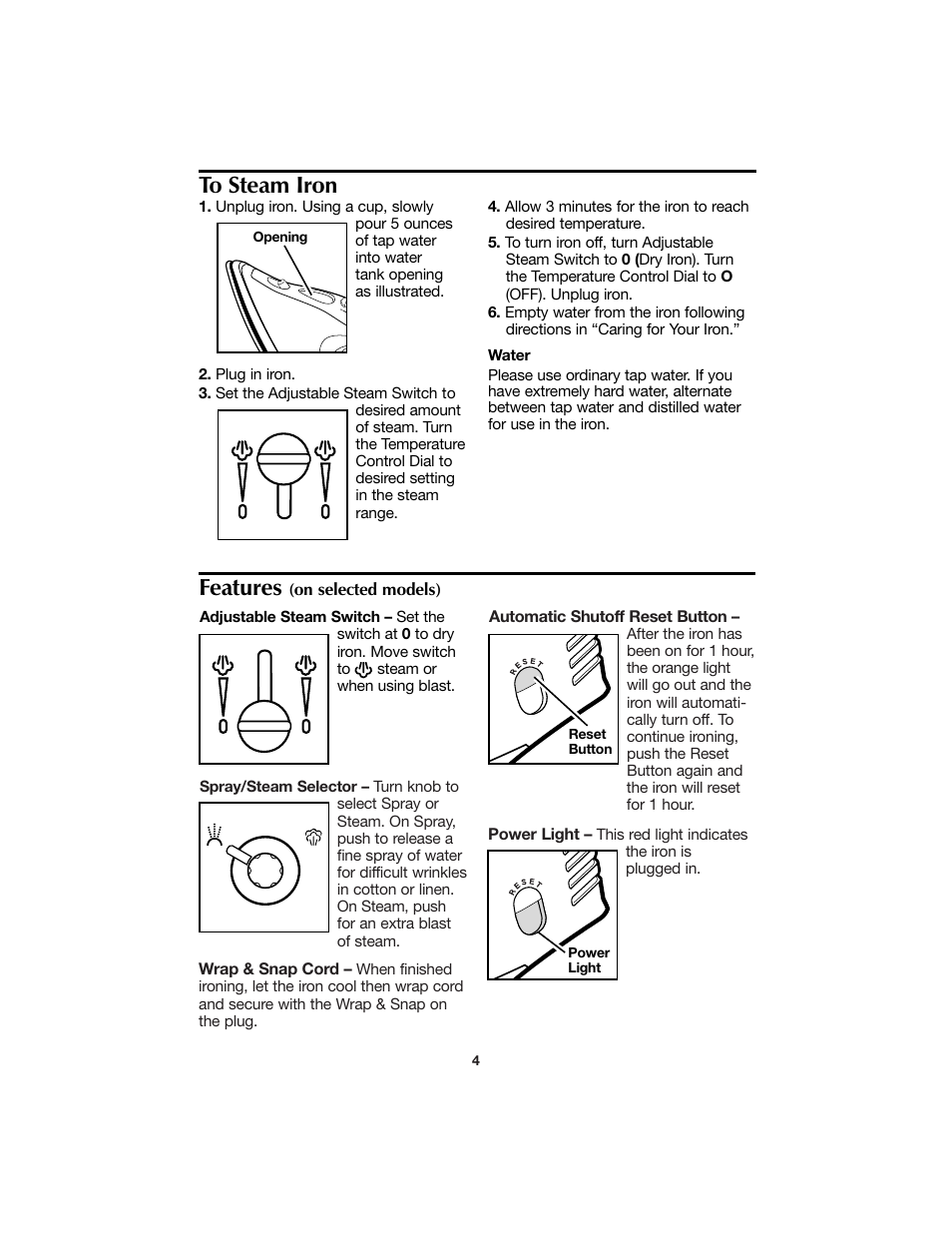 Features | Hamilton Beach 840066300 User Manual | Page 4 / 6