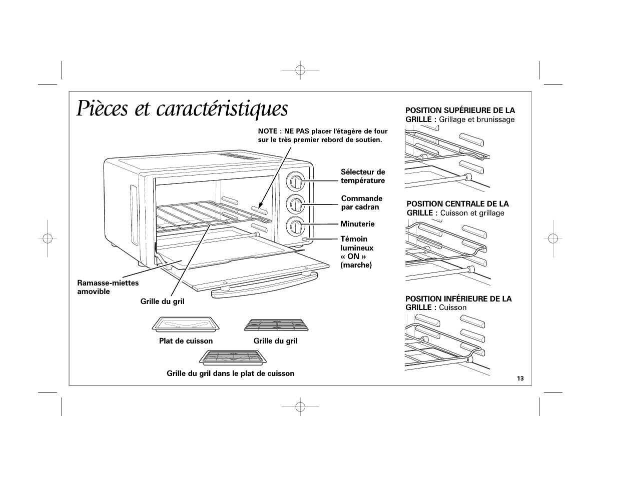 Pièces et caractéristiques | Hamilton Beach 31507 User Manual | Page 13 / 32