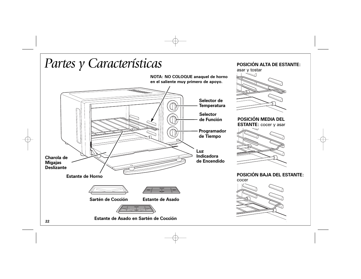 Partes y características | Hamilton Beach 31507 User Manual | Page 22 / 32