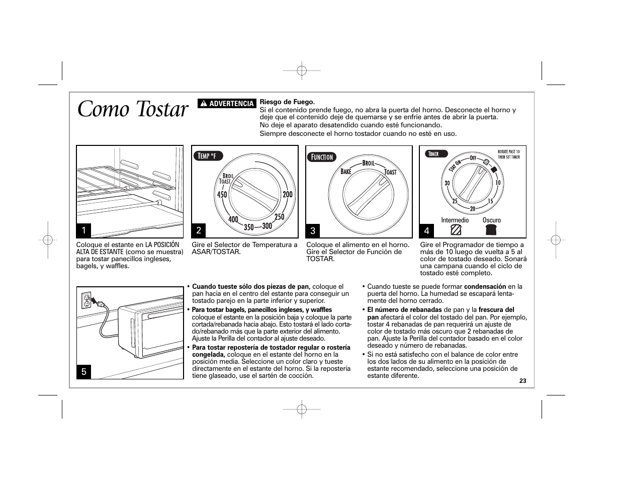 Como tostar | Hamilton Beach 31507 User Manual | Page 23 / 32