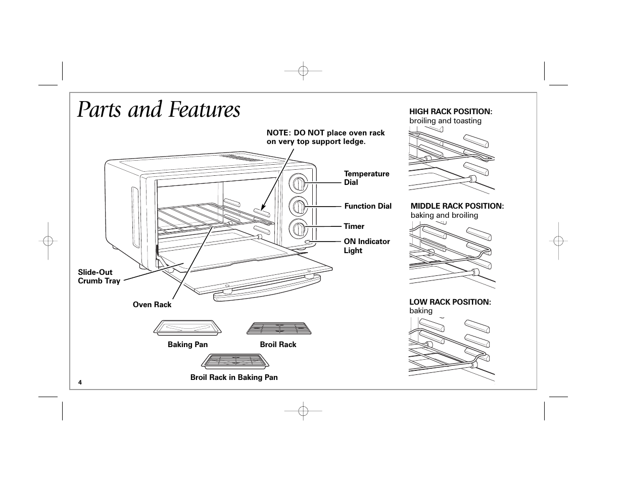 Parts and features | Hamilton Beach 31507 User Manual | Page 4 / 32