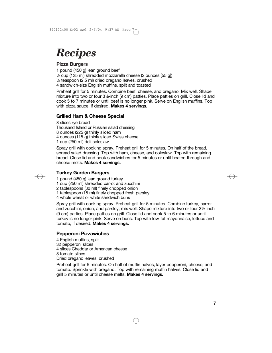 Recipes | Hamilton Beach 25326C User Manual | Page 7 / 24