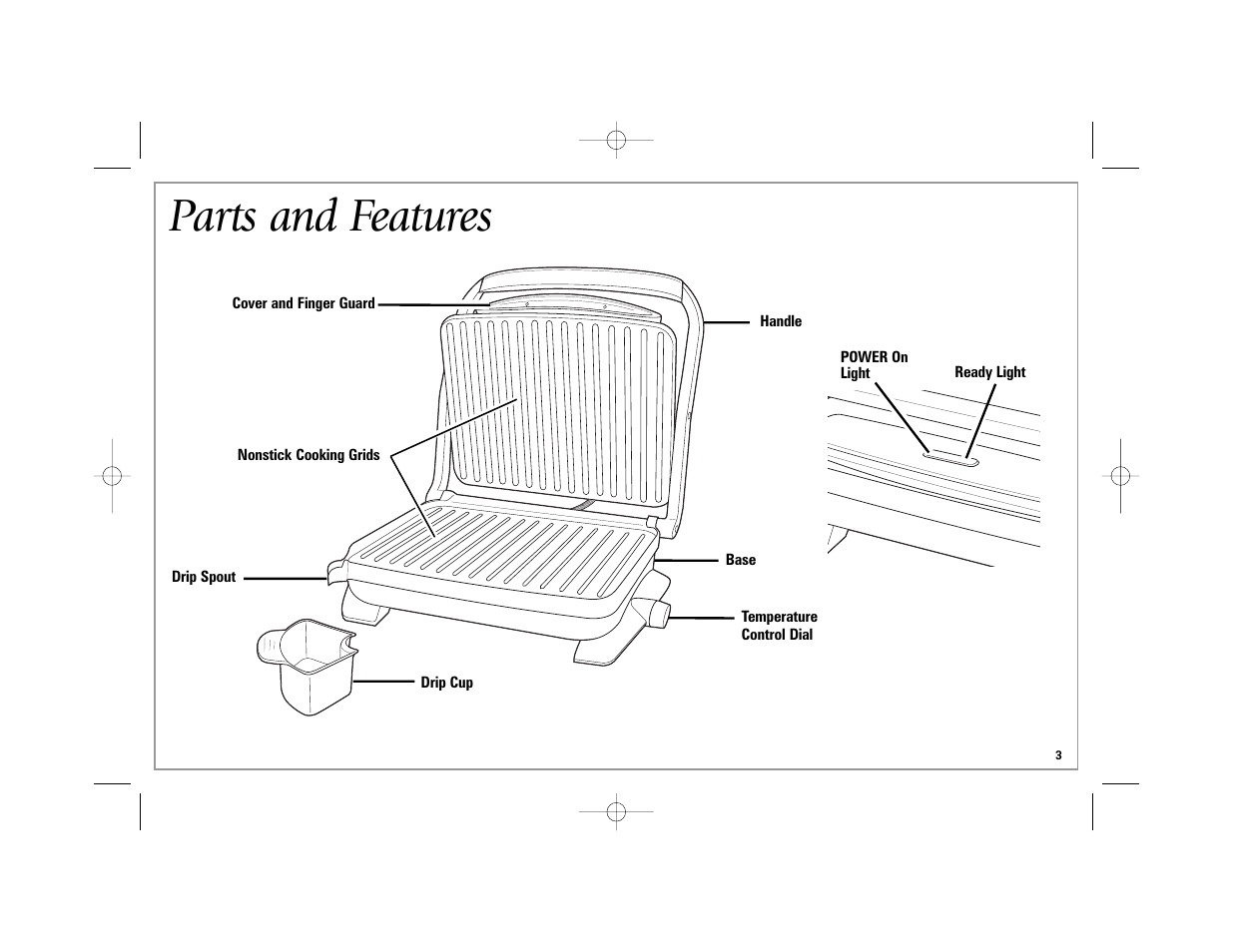 Parts and features | Hamilton Beach 840174600 User Manual | Page 3 / 24