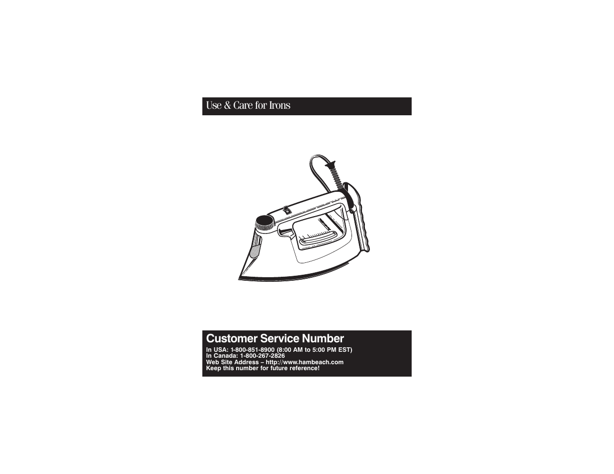 Hamilton Beach 840043400 User Manual | 5 pages