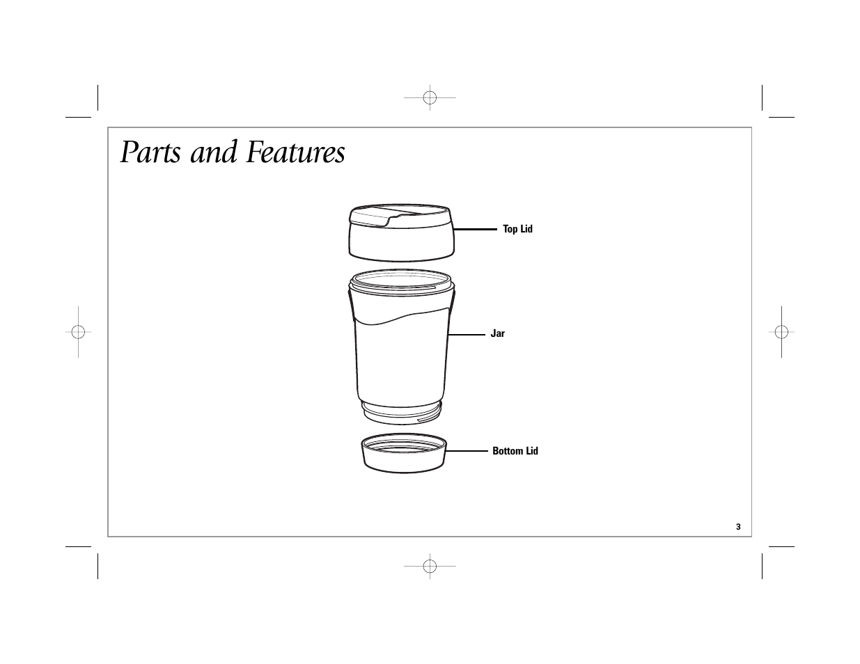 Parts and features | Hamilton Beach Stay or Go 50239 User Manual | Page 3 / 20