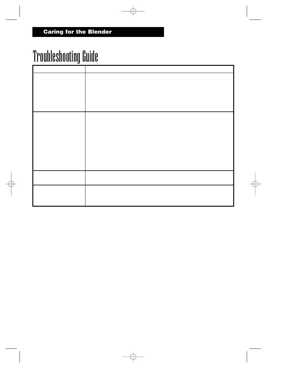 Troubleshooting guide | Hamilton Beach Summit Series User Manual | Page 14 / 152