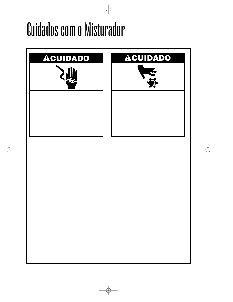 Cuidados com o misturador, Wcuidado | Hamilton Beach Summit Series User Manual | Page 50 / 152