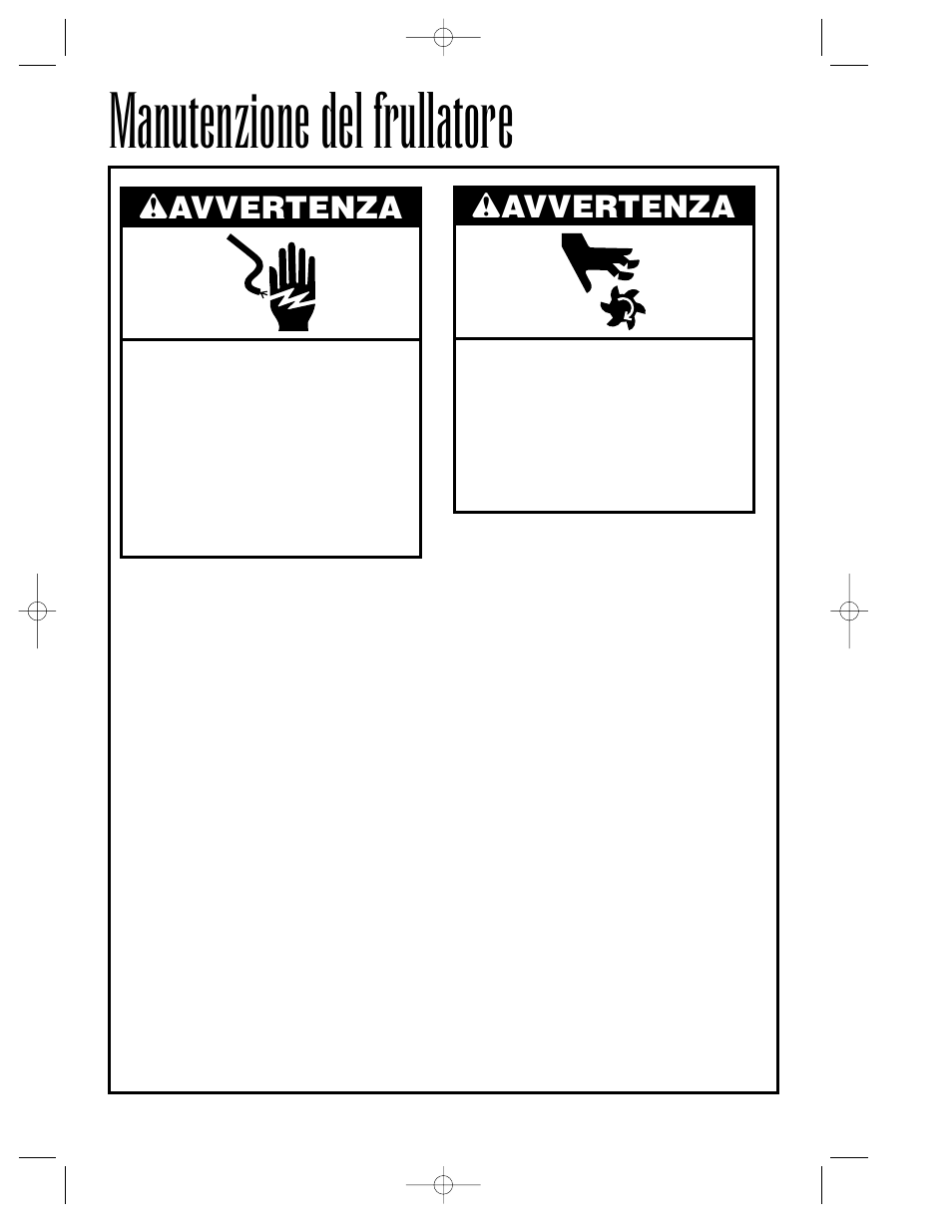 Manutenzione del frullatore, Wavvertenza | Hamilton Beach Summit Series User Manual | Page 62 / 152
