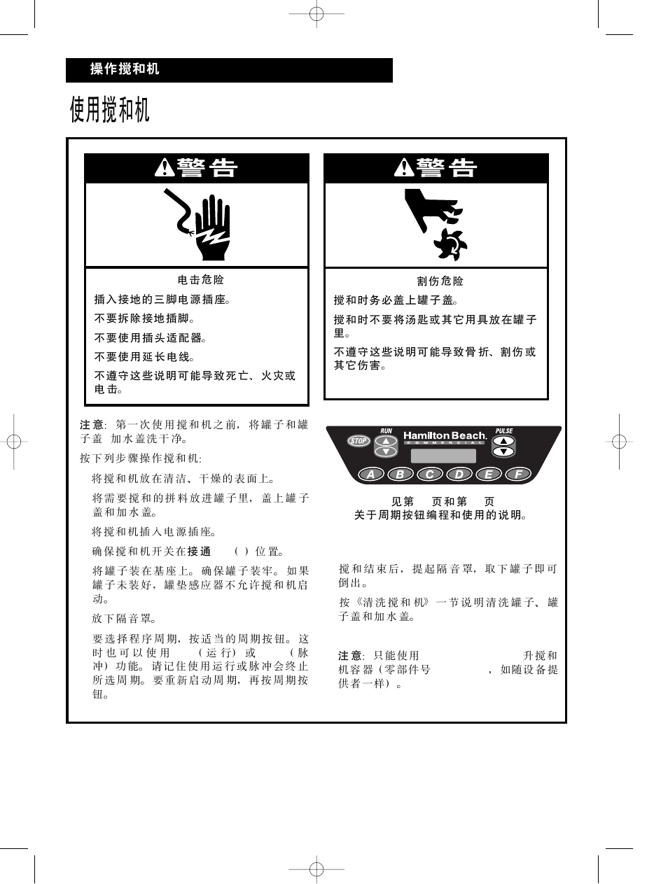 Wф х | Hamilton Beach Summit Series User Manual | Page 72 / 152