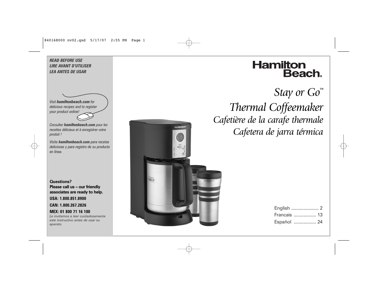 Hamilton Beach 45238C User Manual | 36 pages