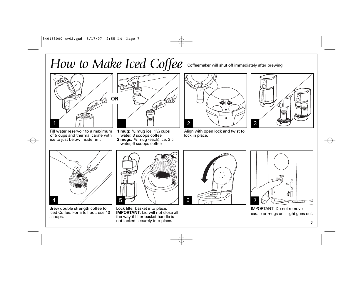 How to make iced coffee | Hamilton Beach 45238C User Manual | Page 7 / 36