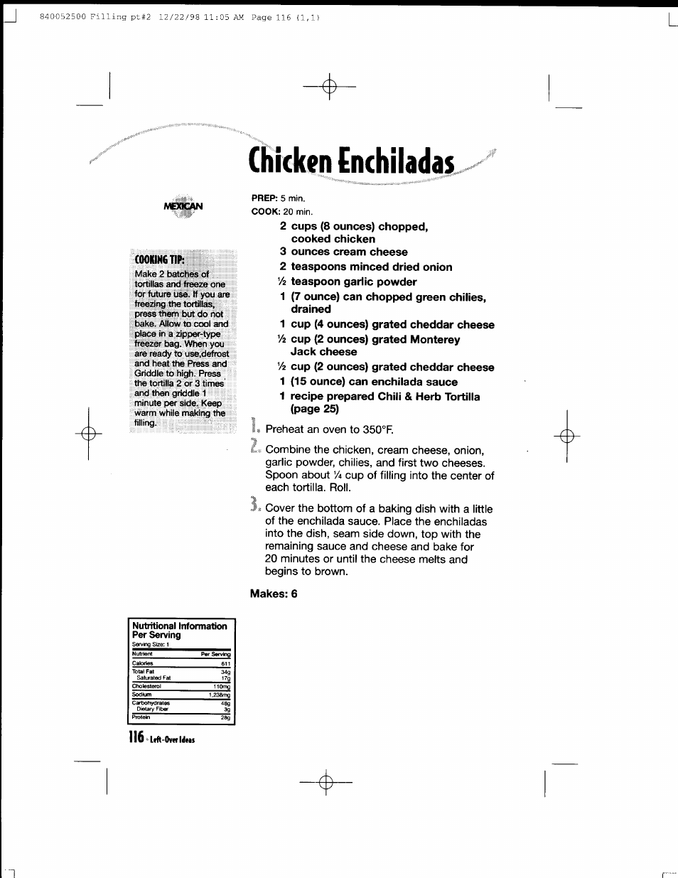Makes: 6 | Hamilton Beach MealMaker Express 80200 User Manual | Page 116 / 123