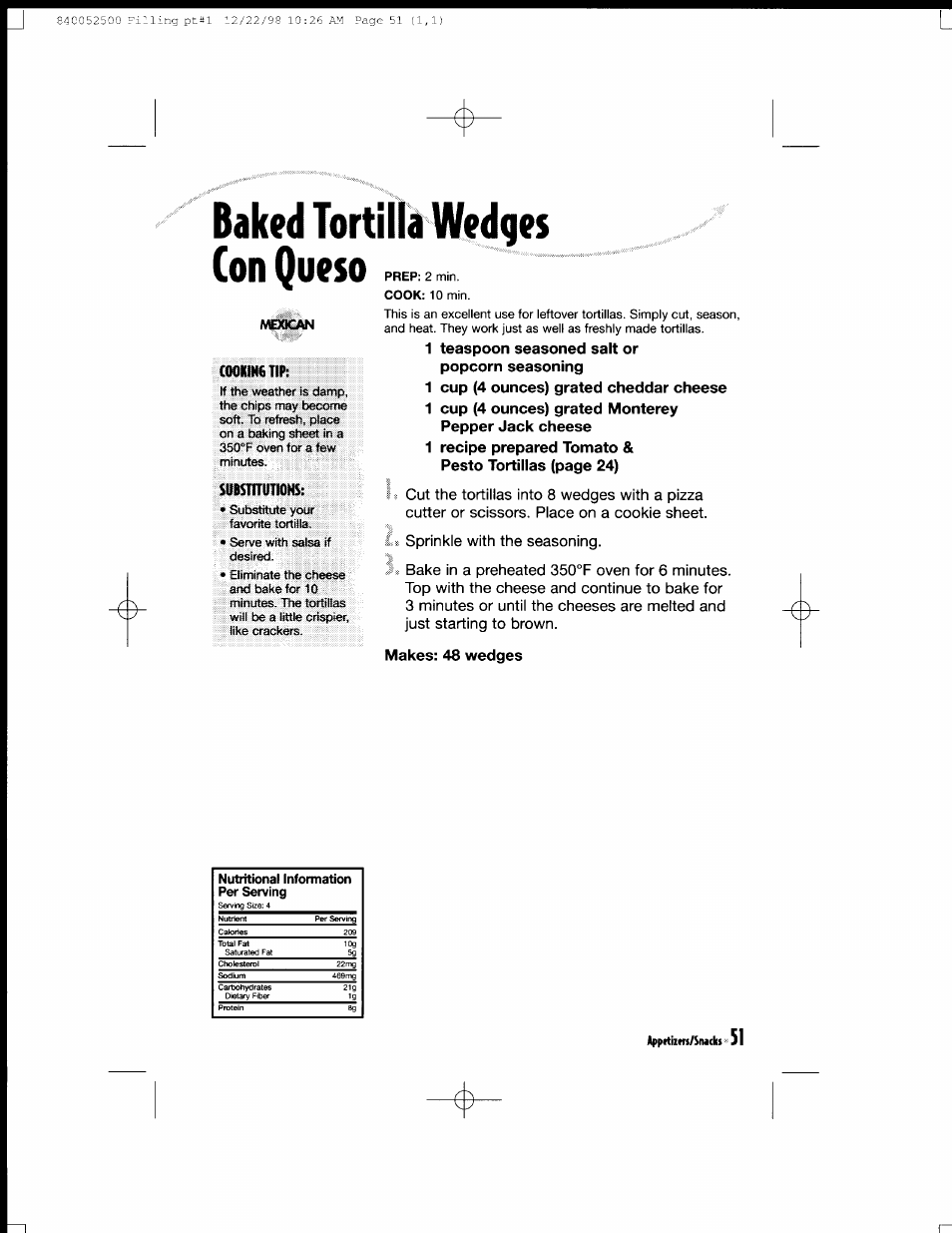 Con queso, Apprtiim/siwicks | Hamilton Beach MealMaker Express 80200 User Manual | Page 51 / 123
