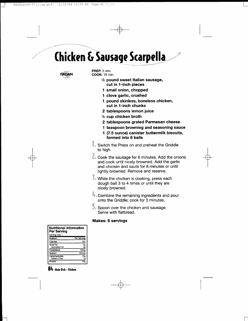Npian, Makes: 6 servings, Main dish - (hklini | Hamilton Beach MealMaker Express 80200 User Manual | Page 84 / 123