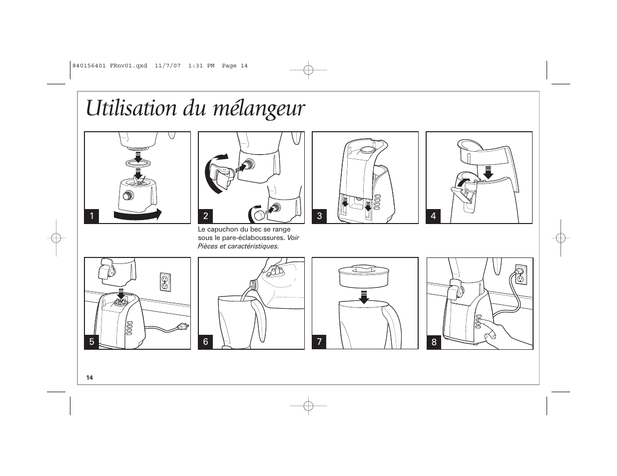 Utilisation du mélangeur | Hamilton Beach Wave Station Plus User Manual | Page 14 / 32