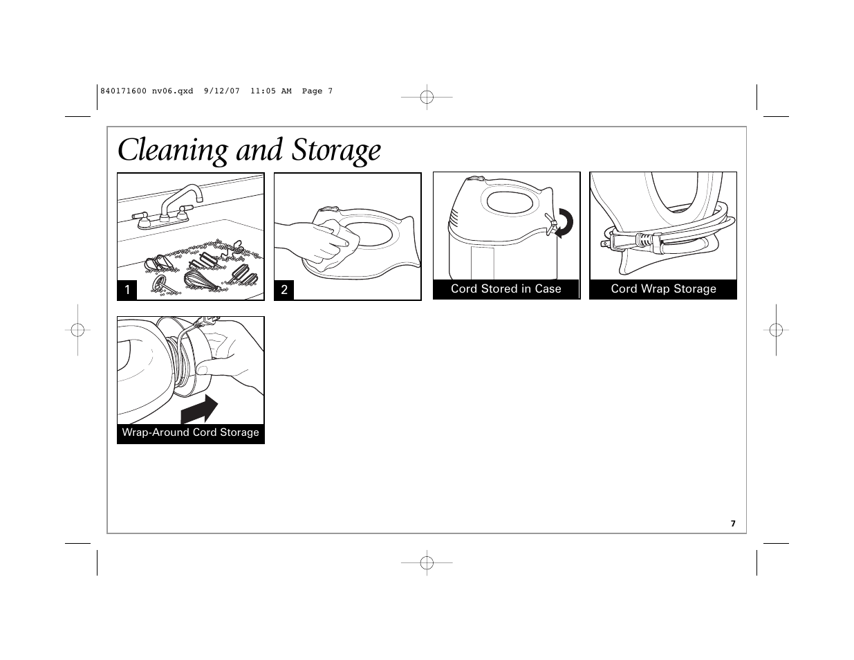 Cleaning and storage | Hamilton Beach 62650C User Manual | Page 7 / 24