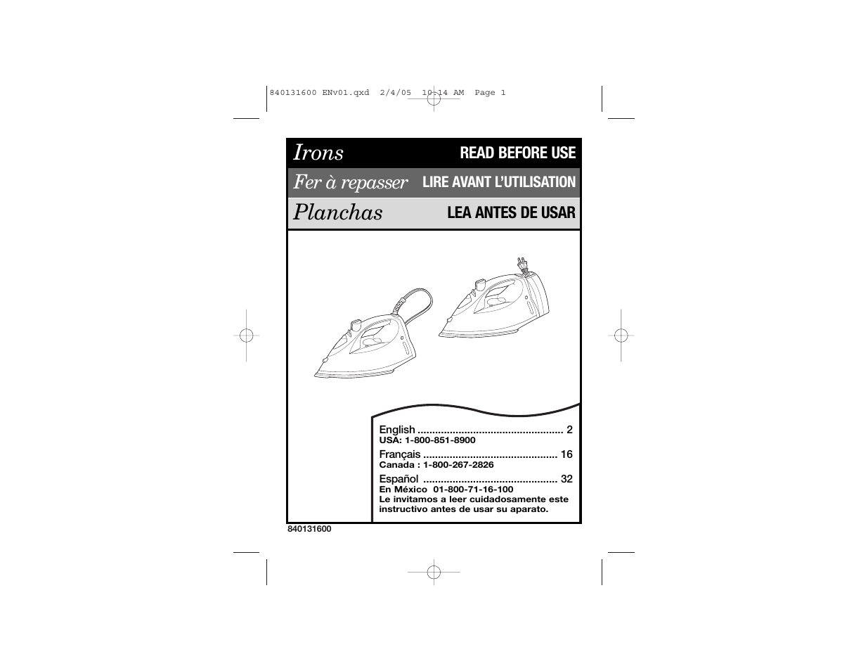 Hamilton Beach 840131600 User Manual | 25 pages