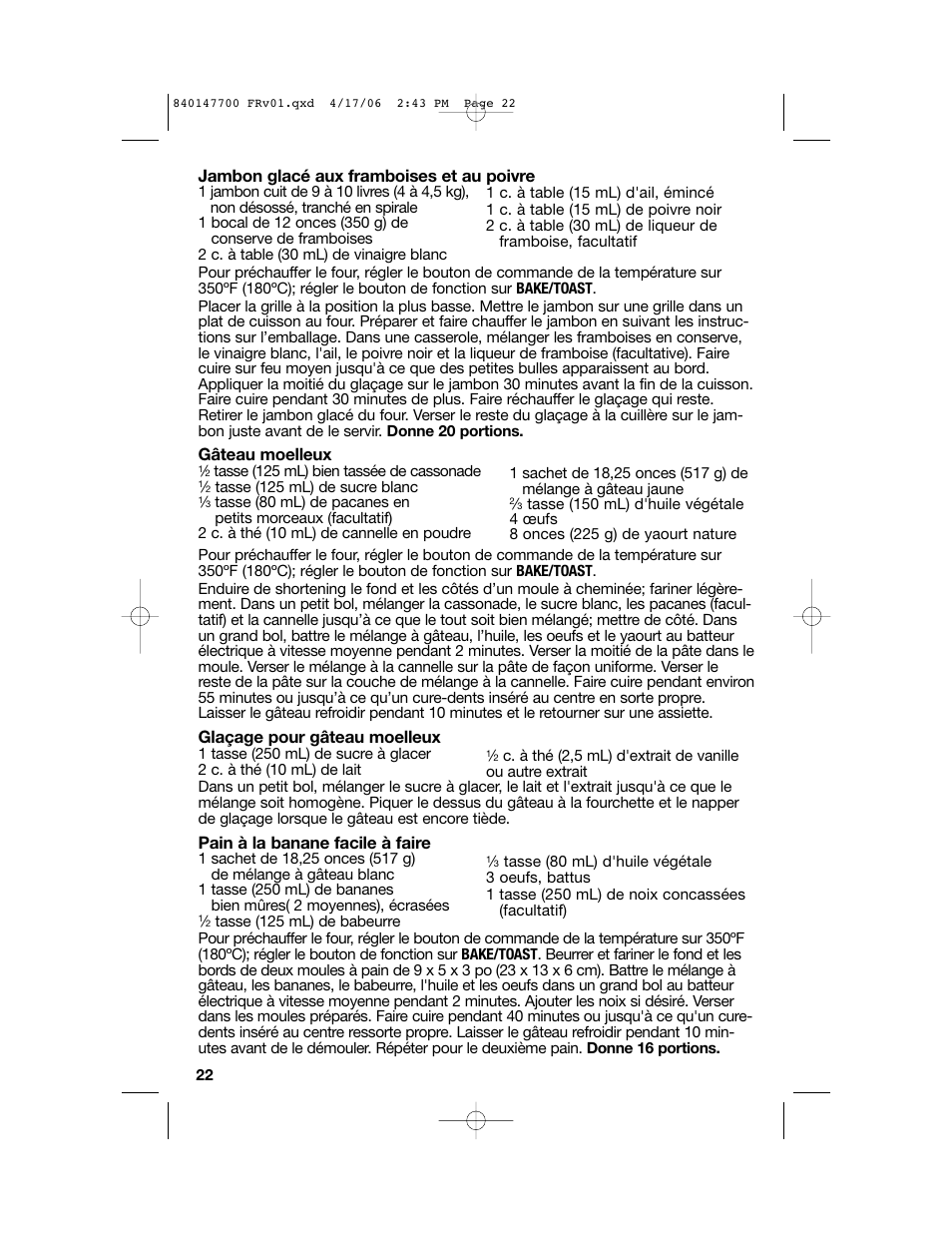 Hamilton Beach 31180 User Manual | Page 22 / 36