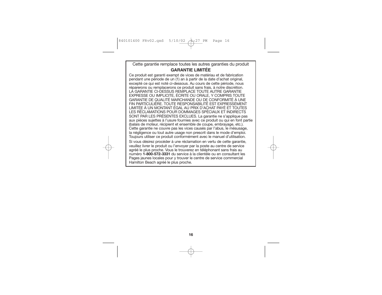 Hamilton Beach 19031 User Manual | Page 10 / 15