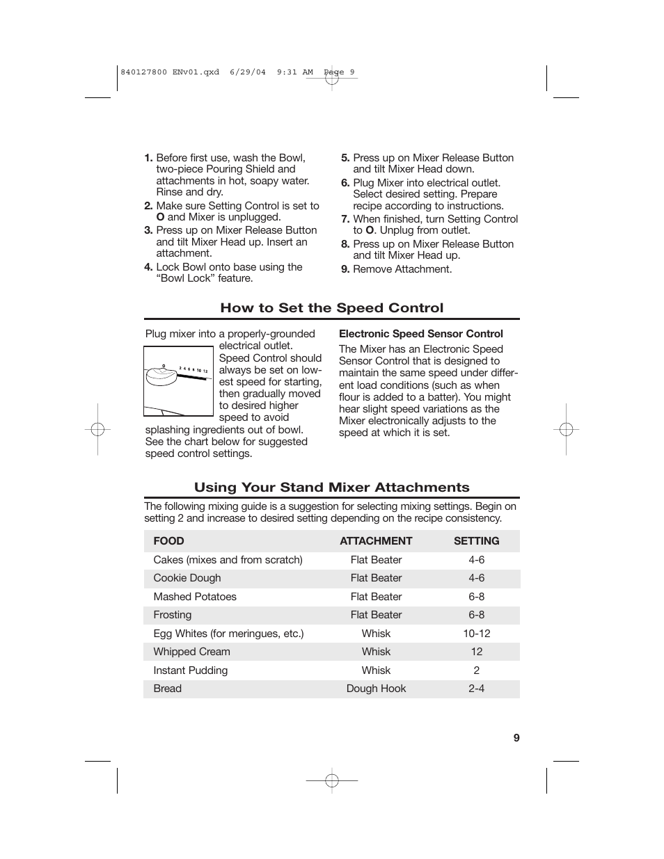 How to use your mixer | Hamilton Beach 63225 User Manual | Page 9 / 28