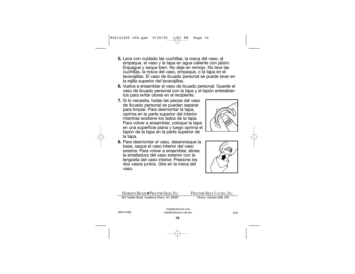 Hamilton Beach Stay or Go 56409 User Manual | Page 9 / 9