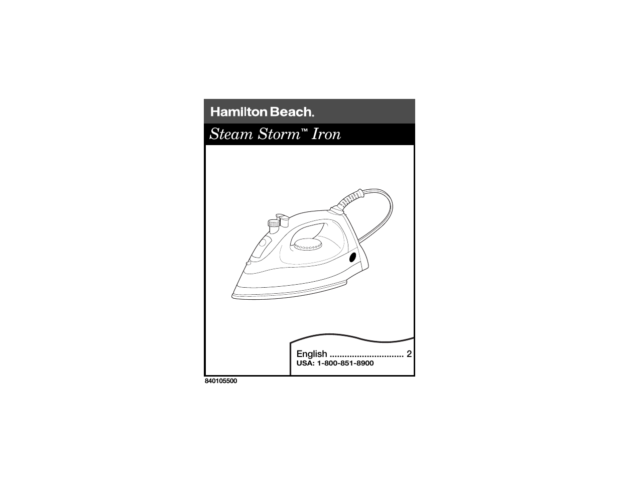 Hamilton Beach 840105500 User Manual | 6 pages