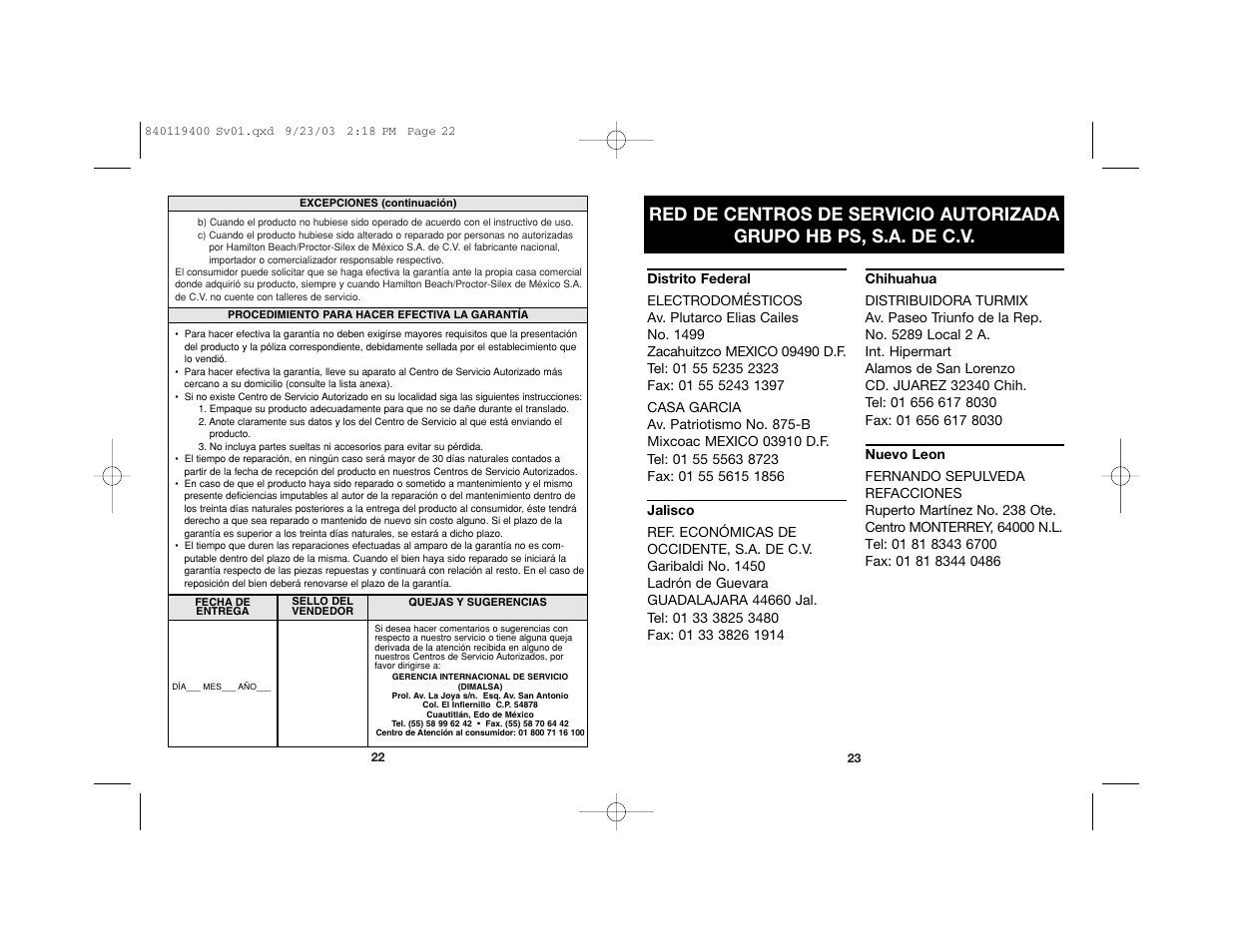 Hamilton Beach DRINKMASTER 840119400 User Manual | Page 13 / 14