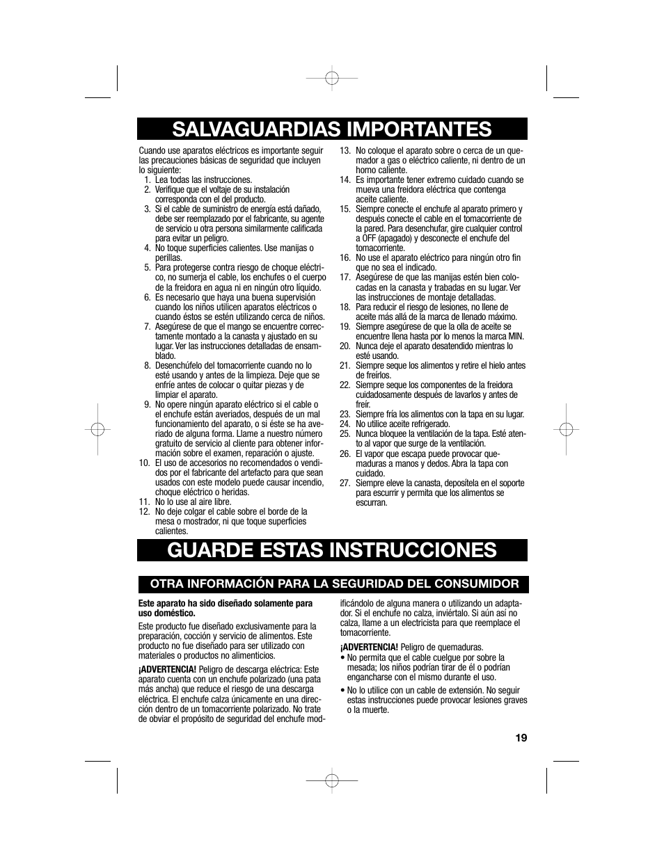 Hamilton Beach 840114001 User Manual | Page 19 / 28