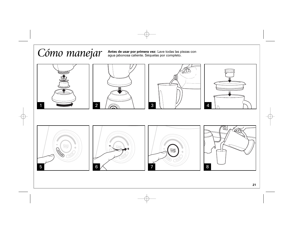 Cómo manejar | Hamilton Beach 59205C User Manual | Page 21 / 28
