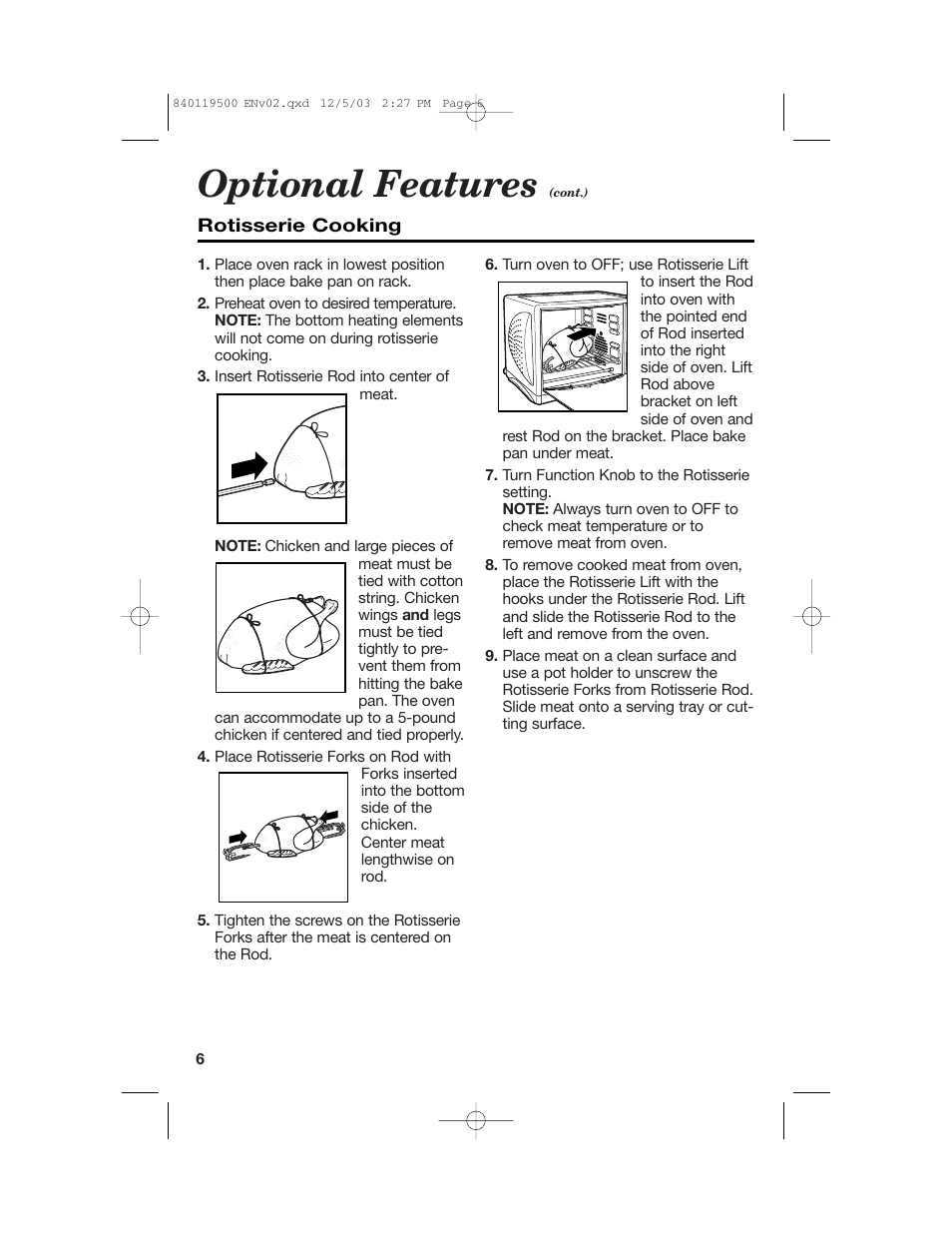 Optional features | Hamilton Beach 31195 User Manual | Page 6 / 36