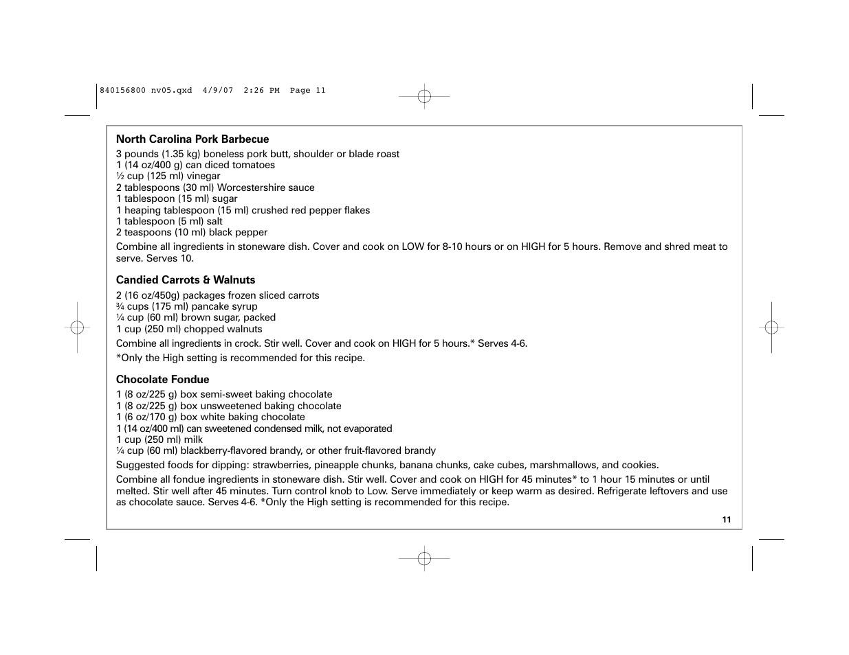 Hamilton Beach 33134C User Manual | Page 11 / 44